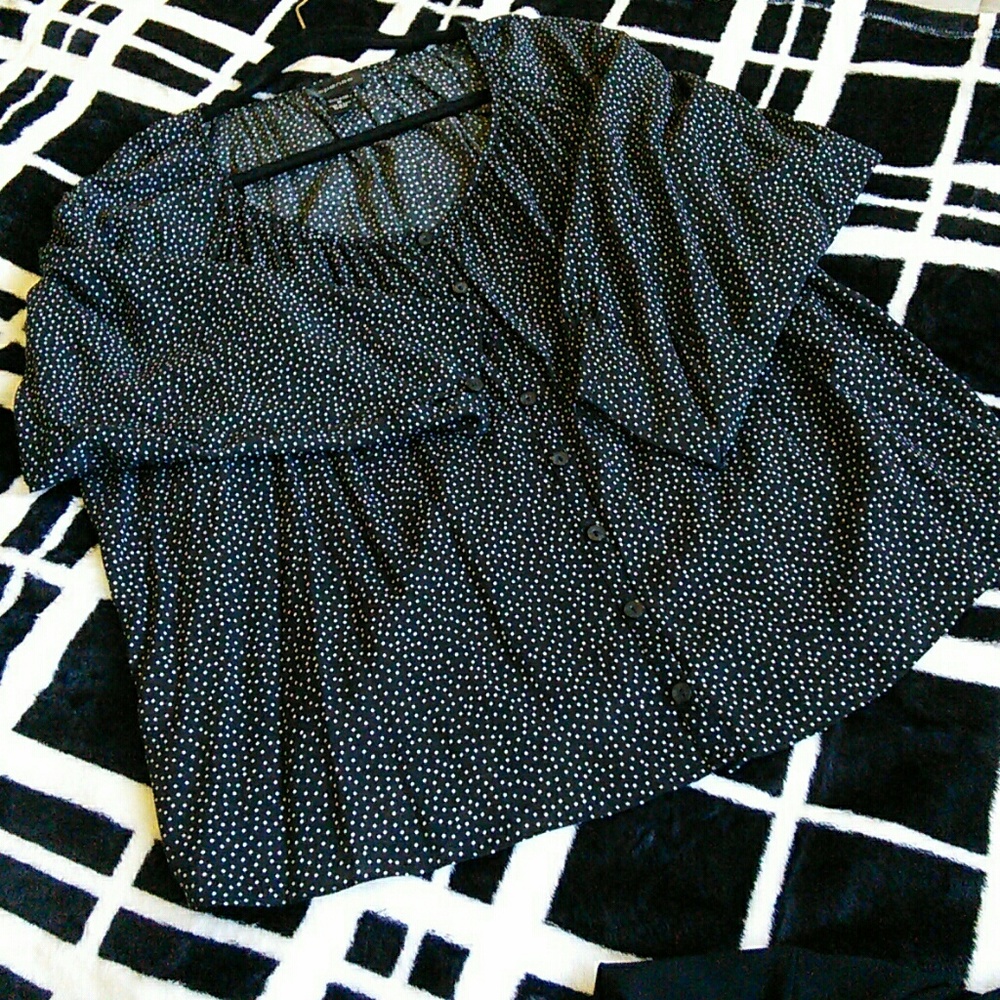 Spense black/white blouse